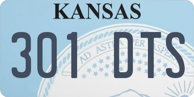 KS license plate 301DTS