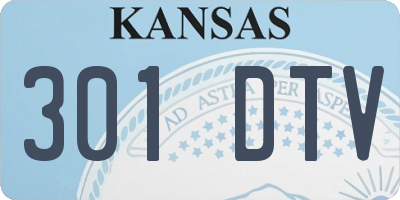 KS license plate 301DTV