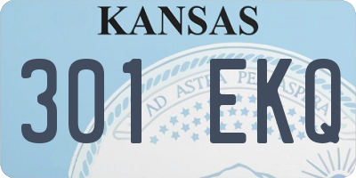 KS license plate 301EKQ