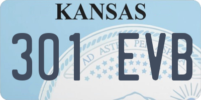 KS license plate 301EVB