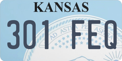 KS license plate 301FEQ