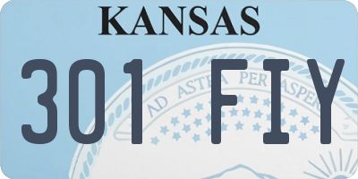 KS license plate 301FIY