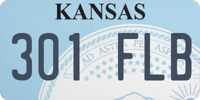 KS license plate 301FLB