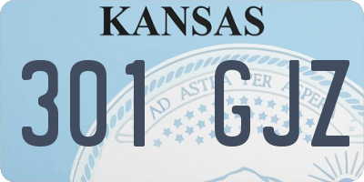 KS license plate 301GJZ