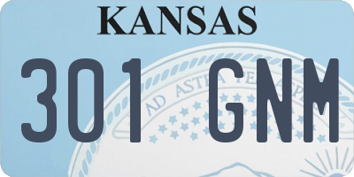 KS license plate 301GNM