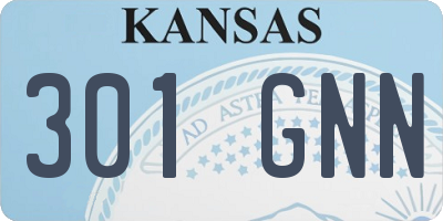 KS license plate 301GNN