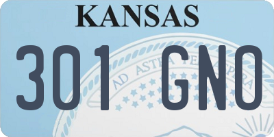 KS license plate 301GNO