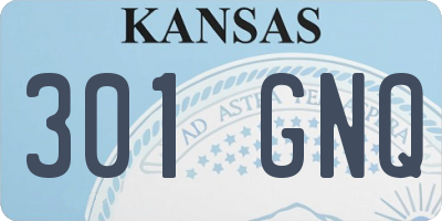 KS license plate 301GNQ