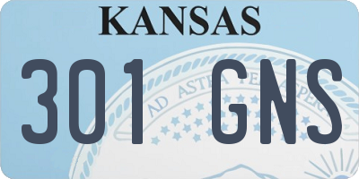 KS license plate 301GNS
