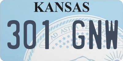 KS license plate 301GNW