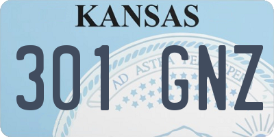 KS license plate 301GNZ