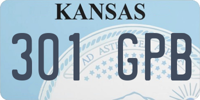 KS license plate 301GPB
