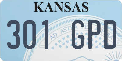 KS license plate 301GPD