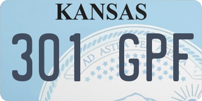 KS license plate 301GPF