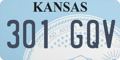 KS license plate 301GQV