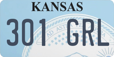 KS license plate 301GRL