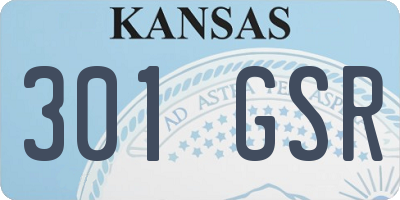 KS license plate 301GSR