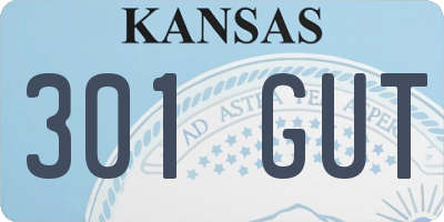 KS license plate 301GUT
