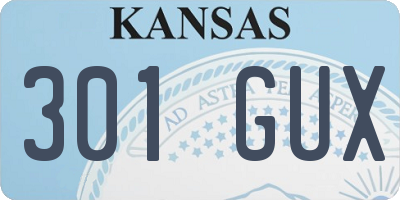 KS license plate 301GUX
