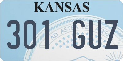 KS license plate 301GUZ