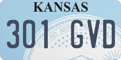 KS license plate 301GVD