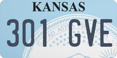 KS license plate 301GVE