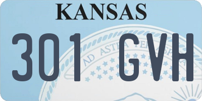 KS license plate 301GVH