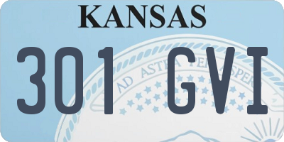 KS license plate 301GVI