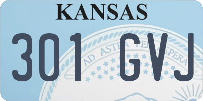 KS license plate 301GVJ