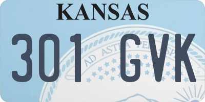 KS license plate 301GVK