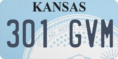 KS license plate 301GVM