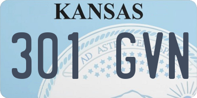 KS license plate 301GVN
