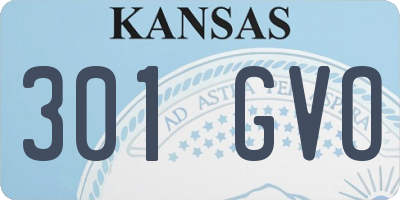 KS license plate 301GVO