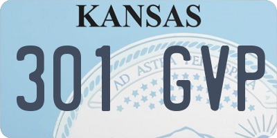 KS license plate 301GVP