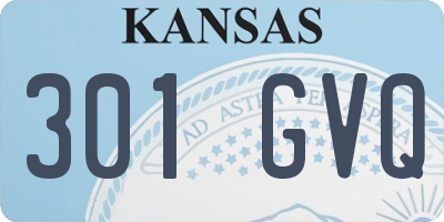 KS license plate 301GVQ