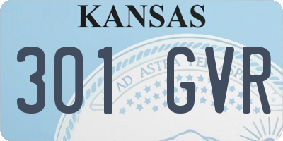 KS license plate 301GVR