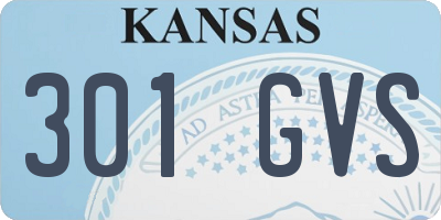 KS license plate 301GVS