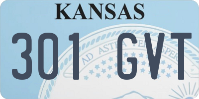 KS license plate 301GVT