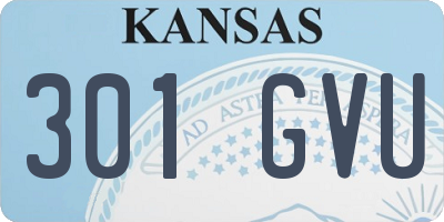 KS license plate 301GVU