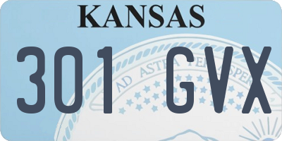 KS license plate 301GVX