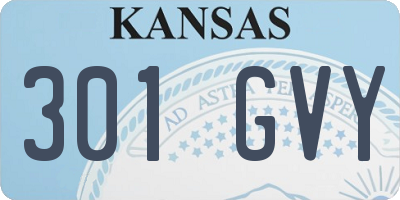 KS license plate 301GVY