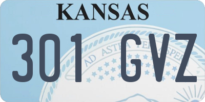 KS license plate 301GVZ