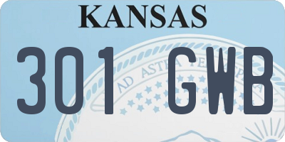 KS license plate 301GWB