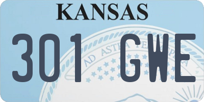 KS license plate 301GWE
