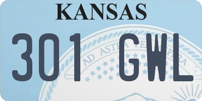 KS license plate 301GWL