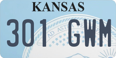 KS license plate 301GWM