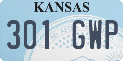 KS license plate 301GWP