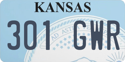 KS license plate 301GWR