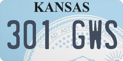 KS license plate 301GWS