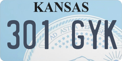 KS license plate 301GYK